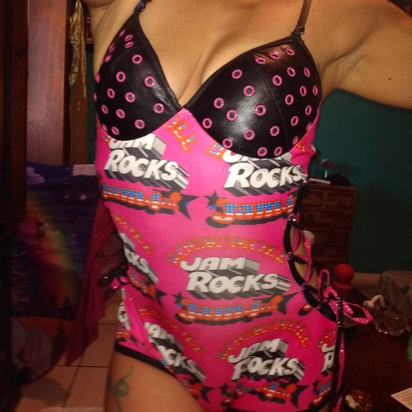 "Jam Rocks" Diva Pop Rock Star Stage Bodysuit - Picture 5 of 9